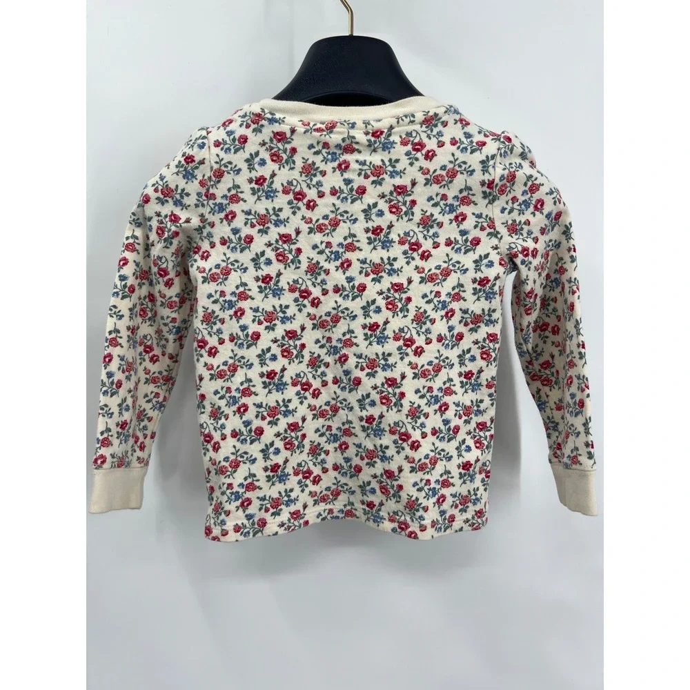 Girl's Toddler‎ 3T OshKosh B'Gosh Long Sleeve Floral Henley Pocket Cottagecore